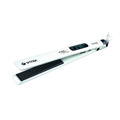 VITEK VT-2309 BW-I Hair Straightener With Aqua Ceramic Coating & Max 230ºc With Lcd Display (White)