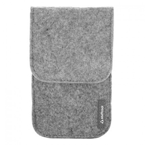 Stuffcool Felt Pouch with Magnetic Button Closure for up-to 5.5 Inch Smartphones, Grey