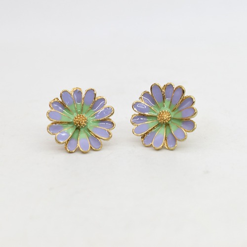 Purple Flower Metal Earing for Women | Flower Earrings| Earrings | Earrings For Women