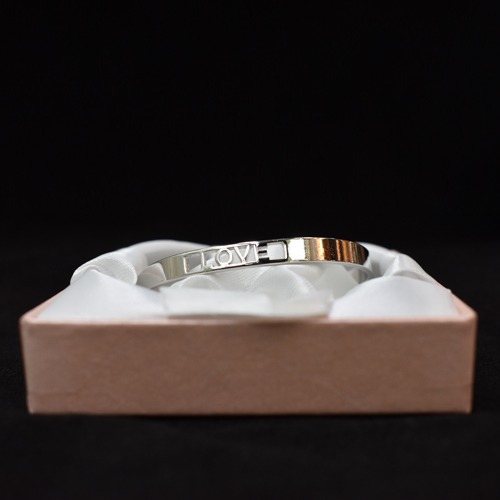 Carved Love Silver Kada For Women | Silver Kada For Women | Silver Bangle