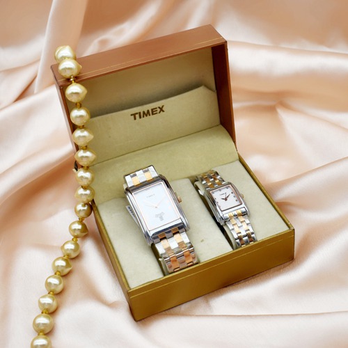 Timex Analog Silver Dial Couple's  premium Watch| PR203