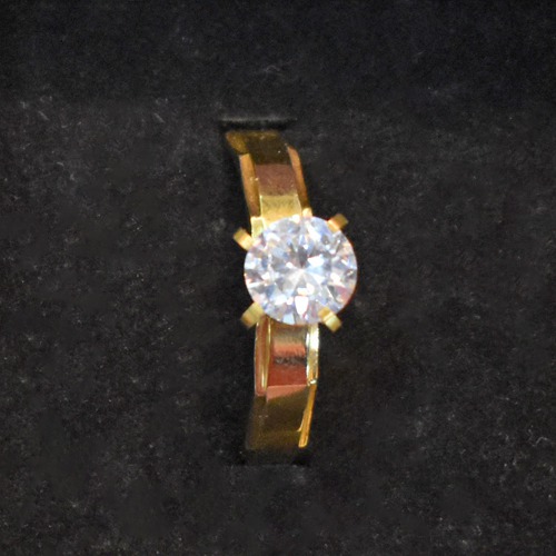 Single Diamond Ring | Gold Colour | Ring For Women