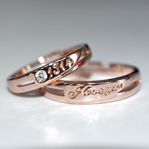 Finger Ring For Couples | 68 C | Crystal Elegant Couple Adjustable Ring Gift for Men and Women