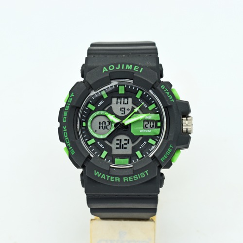 AOJIMEI  Green Dial Men's  Sports Watch | Digital Watch