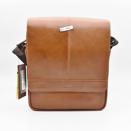 Leather Sling Cross Body Travel Office Business Messenger One Side Shoulder Bag for Men