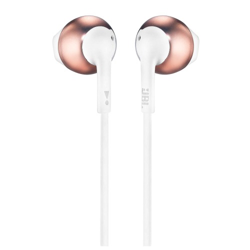 JBL Tune 205BT by Harman Wireless Earbud Headphones with Mic (Rose Gold)