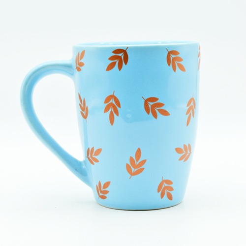 Blue Colour Coffee Mug With Leaf Design | Coffee Mug | Tea Mug