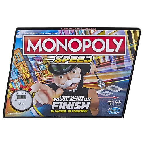 MONOPOLY Speed Board Game, Play in Under 10 Minutes, Fast-playing fantasy Board Game