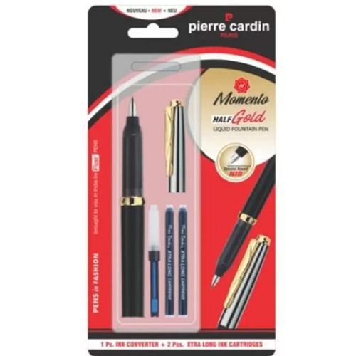 Pierre Cardin Golden Eye Roller Ball Pen Gold Trim GT Blue Ink New Gift Black 