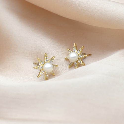 Gold-Toned Contemporary Studs Earrings | Earrings | Studs Earrings