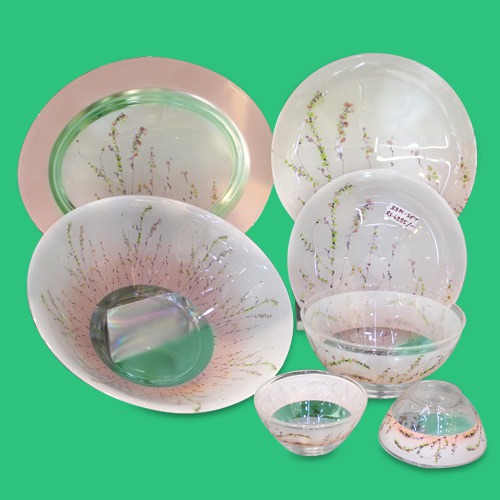 Silk Series Opalware Dinner Set, 39 Pieces, White Dinner Set