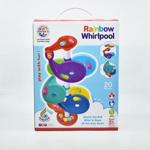 Rainbow Whirlpool 7 Layer Ball Drop and ROLL Swirling Tower for Baby and Toddler Development of Age 3+ Years Kids Multicolour  (Multicolor)