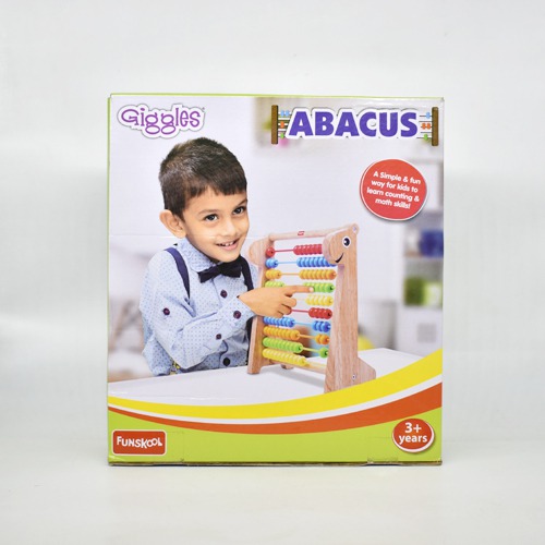 Giggles - Abacus, Multicolour Wooden Educational Toy, Early Math Skills, 3 Years