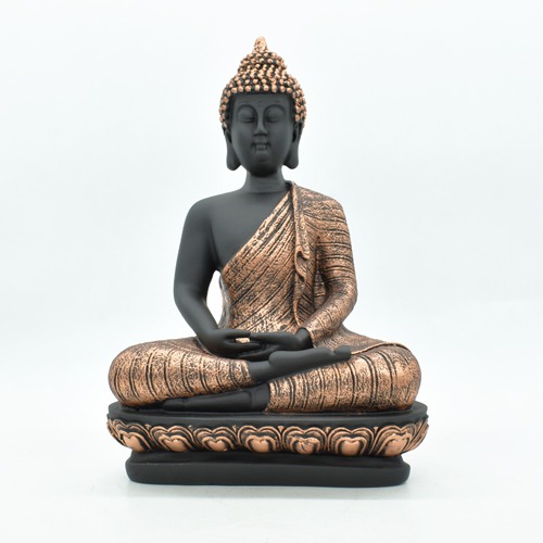 Fiber Finished Two Toned  Gautama Buddha Idol for Home Decor Gift For Family, Friends | Buddha Statue| Large Size 10 inch