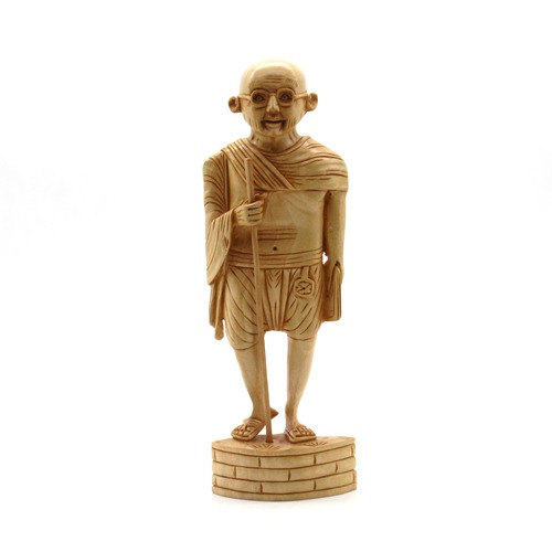 Wooden Mahatma Gandhi Statue 8 Inch Decorative Showpiece