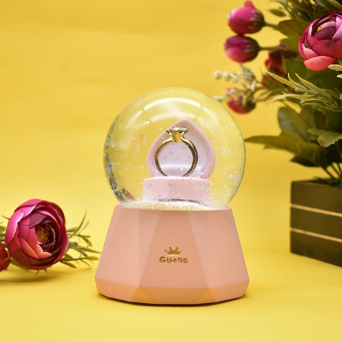 Beauty and The Beast Eternal Enchanted Ring in a glass dome with LED Lightings perfect gift for propose day , valentines day