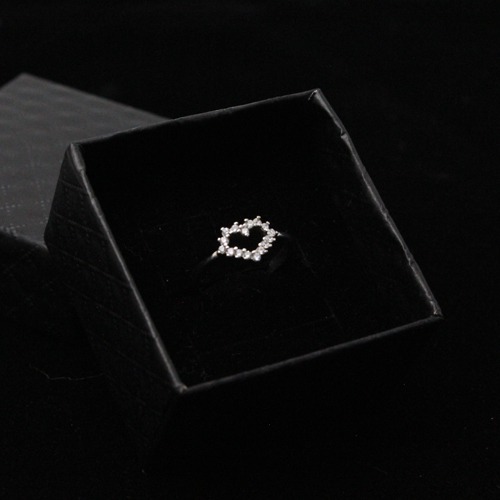 Silver Diamond Heart Ring | Heart shape Ring | Women's Ring