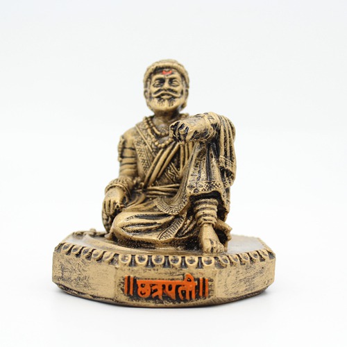 Chhatrapati Shivaji Maharaj Statue-Golden Colour (4 inch)