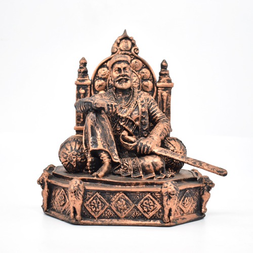 Chhatrapati shivaji Maharaj sitting on Singhasan Bronze Finished