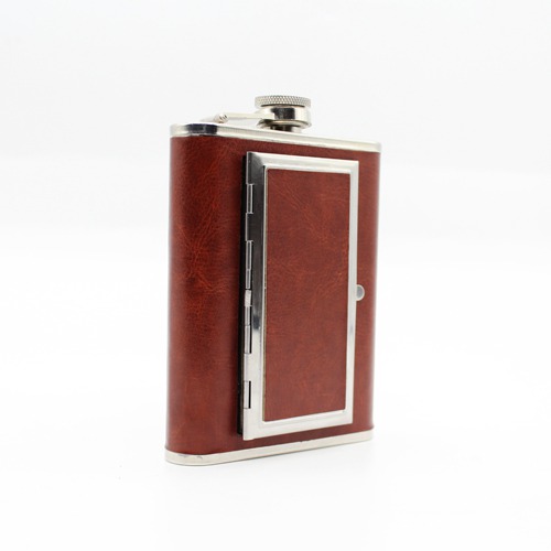 Stainless Steel Leather Hip Flask 8 Oz Liquor Bottle or Wine Whisky Alcohol Drink Holder Pocket Flask Holder.