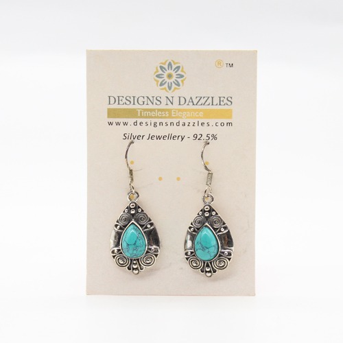 Waterdrop Birthstone Earrings For Women Carved Hook Drop Earrings | Earrings