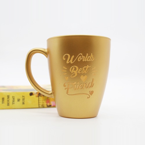 World Best Friend Coffee Mug With Engraving Gold