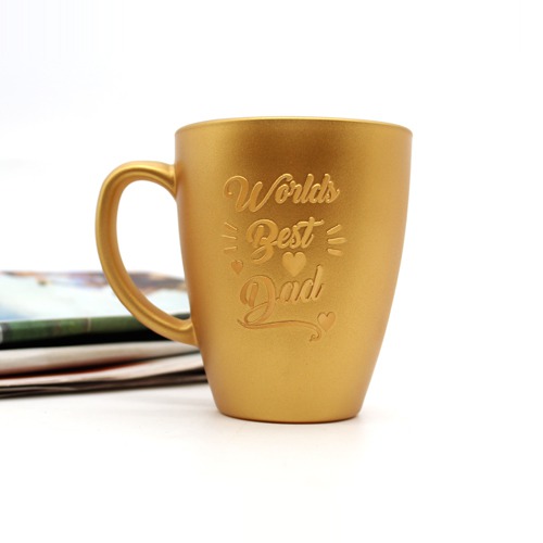 World Best Dad Coffee Mug With Engraving Gold