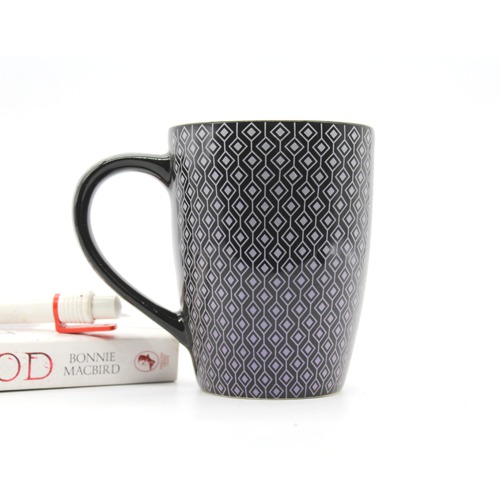 White Design Printed Coffee Mug