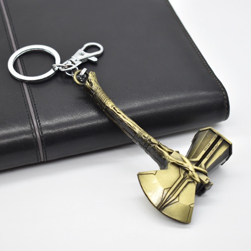 Metal Marvel Avengers Infinity War Thor Axe-Hammer Storm breaker Key Chain |  Key Ring Keychain for Girls Bag Scooty Bike Car Keys |  Stainless Steel Keychain