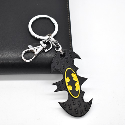 Batman Logo Metallic Key Chain  | Premium Stainless Steel Batman Keychain For Gifting With Key Ring Anti-Rust