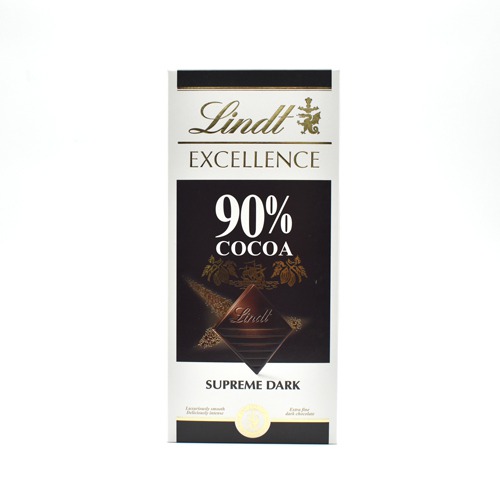 Lindt Excellence Dark 90% Cocoa Chocolate Bar 100g