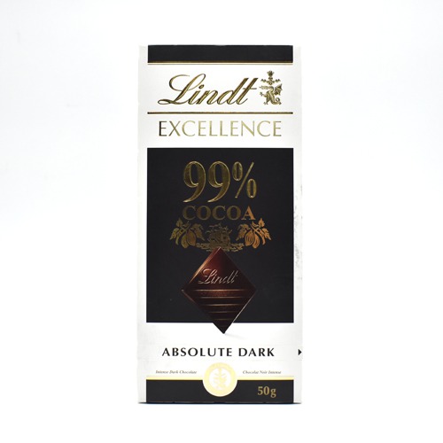 Lindt Excellence Dark 99% Cocoa Chocolate Bar 50g