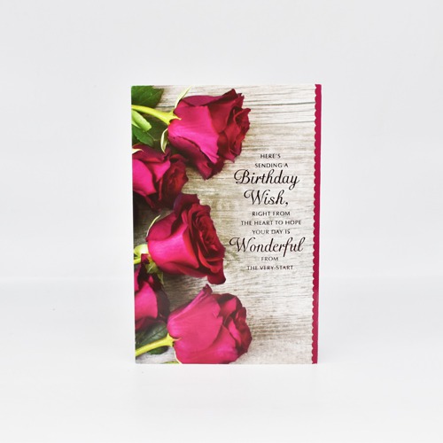 Here's Sending A Birthday Wish/ Happy Birthday Greeting Card