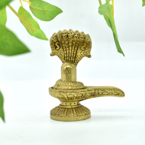 Brass Shivling With Sheshnag  Brass Shivling, Brass Murti, Home Decor, Idol For Home Poojan