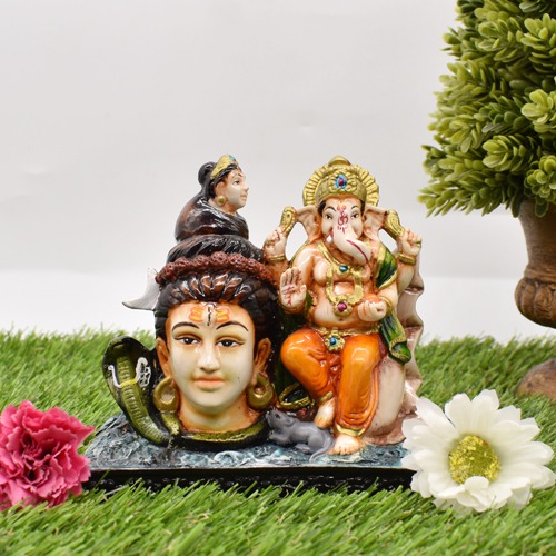 Shiv Ganpati Murti Ganesh Idol Shank Ganesh Multicolour