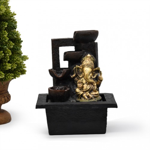 Four Layers Elegant Mini Ganesha Indoor Water Fountain For Home& Office Decor