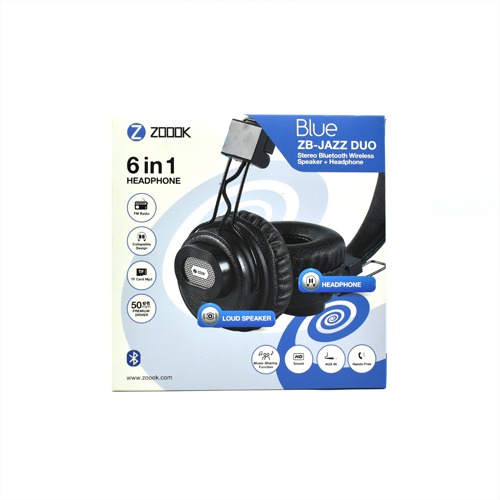 Zoook Jazz Duo 6 in 1 Wireless Bluetooth Headphone with Mic