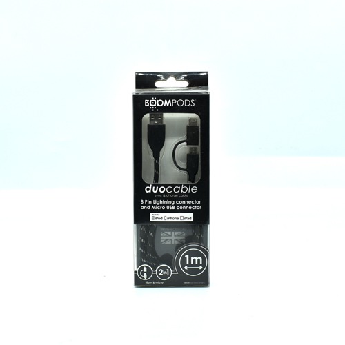 Boompods Duocable 2 in 1 Lighting and micro USB Cable