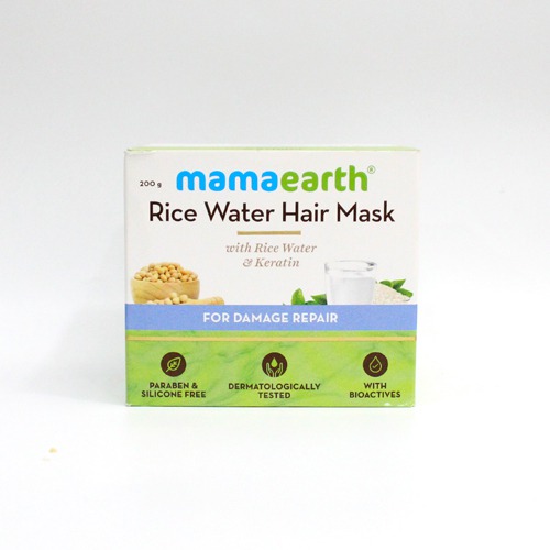 Mamaearth Rice Water Hair Mask with Rice Water & Keratin For Smoothening Hair & Damage Repair