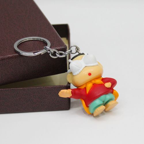 Shinchan 3D Keychain | Shinchan Friends and Family Cartoon Character Plastic Keychain For Car Bike School Bags Office Keychain and  Key ring