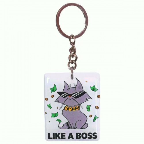 Swag Like a Boss Keychain | Multicolour Hard Plastic Design Keychain Key Ring Anti-Rust for Car Bike Home Keys for Men and Women