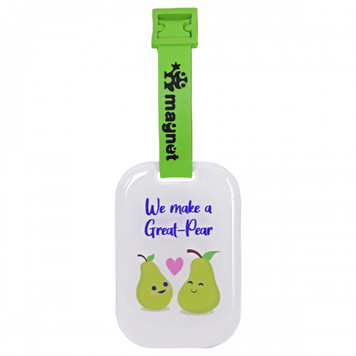 Great Pears makes a Great Pair Bag Tag | Luggage Tags for Trolley, Suitcase, Backpacks