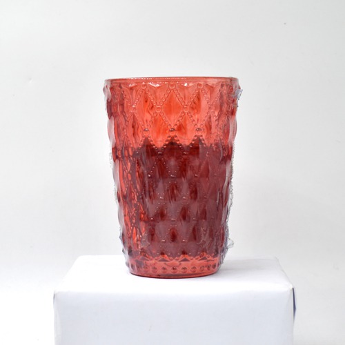 Red Colour Glass Candle | Different Shapes Candle for Home & Decoration, Birthday, Wedding