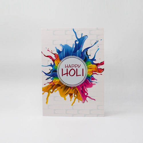 Holi Greeting Card for Friends and Relatives