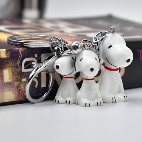 Cute Snoopy Keychain | Friends and Family Cartoon Character Plastic Keychain For Car Bike School Bags Office Keychain and  Key ring