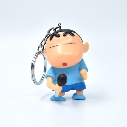 Shin Chan Singing Keychain  | Shinchan Friends and Family Cartoon Character Plastic Keychain For Car Bike School Bags Office Keychain and  Key ring