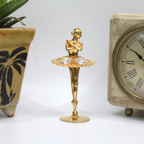 Gold Plated iron Table Decoration (Ballerina) Crystal
