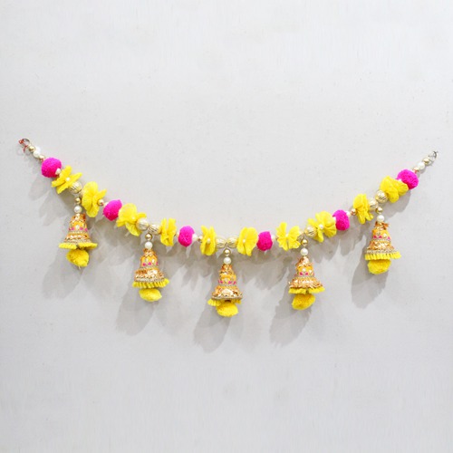 Artificial Yellow And Pink Decorative Door Hanging