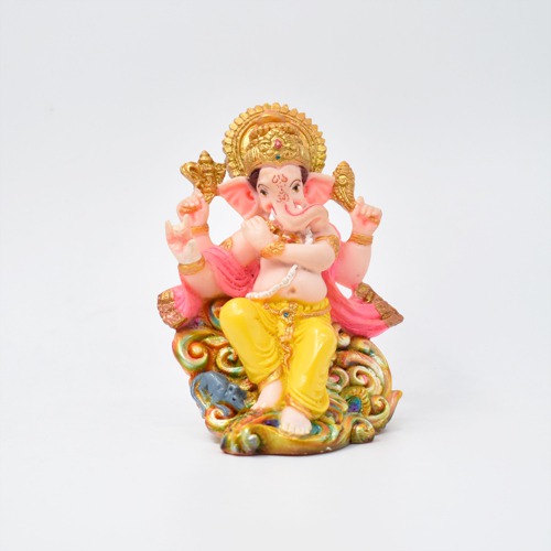 Lord Ganesha With Basuri For Car Dashboard