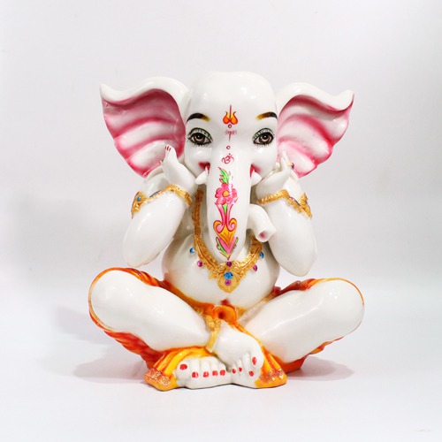 Cute Glossy Taklu Ganesha Idol Showpiece For Home and Office